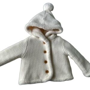 Tommy Bahama White Faux Fur Infant Coat